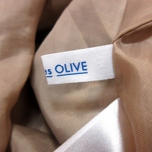 オリーブデオリーブ OLIVE des OLIVE スカート プリーツ ロング 総柄 M ベージュ 黒 ブラック /RT レディース_画像6