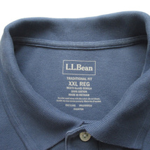 エルエルビーン L.L.BEAN ポロシャツ 半袖 コットン XXL 青 ブルー メンズ_画像3