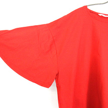 グランマママドーター GRANDMA MAMA DAUGHTER コットン ビックシルエット 半袖 Tシャツ カットソー 赤 レッド 0 レディース_画像4