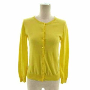  McAfee MACPHEE Tomorrowland cardigan knitted ound-necked long sleeve cotton yellow yellow color S lady's 