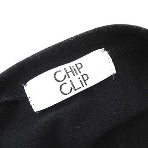 CHIP CLIP チップクリップ Tシャツ カットソー フォトプリント オーガンジー 重ね着風 透け感 半袖 L 黒 ブラック ピンク 白 ホワイトの画像4