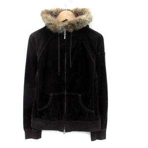 k Miki .k Kumikyoku KUMIKYOKU jacket Parker middle height rabbit fur bell bed 2 tea color Brown /HO2 lady's 