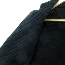 ユナイテッドアローズ UNITED ARROWS ニットジャケット ミドル丈 オープンカラー シングルボタン 無地 ウール 大きいサイズ XL 紺 メンズ_画像4