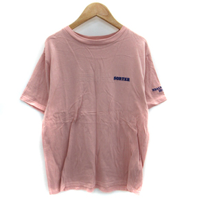 アングリッド UNGRID Tシャツ カットソー 半袖 ラウンドネック 刺繍 F ピンク /SM13 レディース