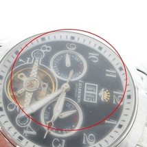 ジョンハリソン J,HARRISON 腕時計 ウォッチ 自動巻き アナログ クロノグラフ デイト 3針 裏スケ JH-008C シルバーカラー ■SM1 ジャンク_画像8