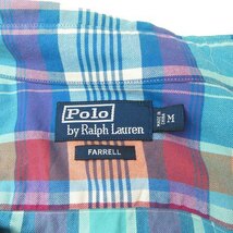 ポロ バイ ラルフローレン Polo by Ralph Lauren カジュアルシャツ 長袖 チェック 赤 レッド 青 ブルー マルチカラー M ■GY16 メンズ_画像4