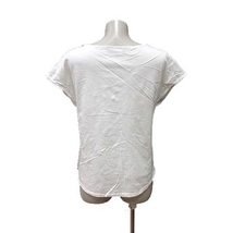 アンタイトル UNTITLED Tシャツ カットソー シフォン プリント フレンチスリーブ 2 白 ホワイト /YK レディース_画像4