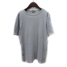 アヴィレックス AVIREX Tシャツ カットソー リブ 半袖 L グレー /YI メンズ_画像1