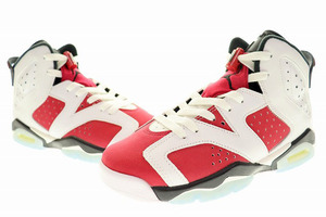 ナイキ NIKE AIR JORDAN 6 RETRO GS CARMINE 2021 23.5cm 5Y 384665-106 エア ジョーダン VI レトロ カーマイン 【ブランド古着ベクトル】2