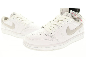 未使用品 ナイキ NIKE WMNS AIR JORDAN 1 LOW OG NEUTRAL GREY 2021 23.5cm PARTICLE GREY CZ0775-100 ウィメンズ エア ジョーダン I ロー