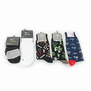 ナイキ NIKE Socksmith corgi 靴下 ソックス 5足 5本 セット まとめ 総柄 10-13 28-29.5 0630 メンズ