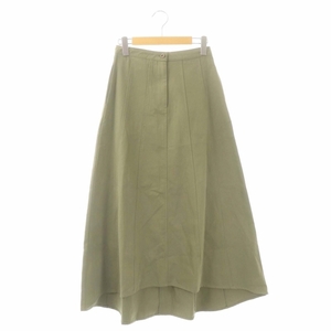 未使用品 ルームサンマルロクコンテンポラリー Official Web Store Hem Desing Tuck Skirt スカート ロング M カーキ