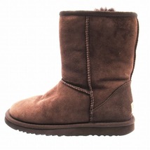 アグ オーストラリア UGG australia クラシック ショート ムートン ブーツ シューズ スエード レザー ロゴ 靴 W5 22.0 ブラウン 茶色_画像1