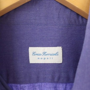 エリコ フォルミコラ ERRICO FORMICOLA レギュラーカラーシャツ コットン 長袖 L 青紫 ブルーパープル /HS ■OS ■SH メンズの画像3
