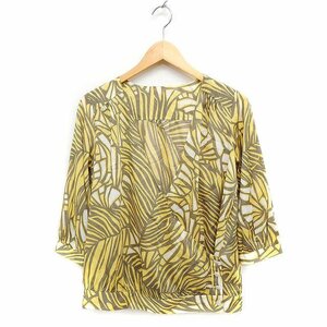 Редкий редкий пн лаутримонт -рисунок рубашка блузя 7 -миновая рукав денежный прохладный сдвиг загадочный 38 желтый желтый /фут25 дамы