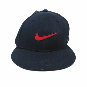 ナイキ ラボ NIKE LAB ×キス KITH SWOOSH Snapback スナップバックキャップ ロゴ 刺繍 帽子 ネイビー メンズ