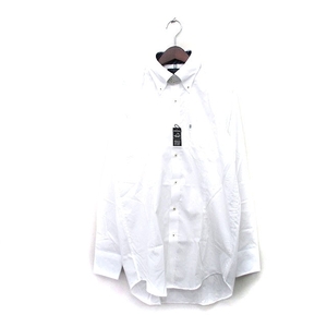 タカQ タカキュー TAKA-Q シャツ ボタンダウンシャツ 長袖 コットン襟 ストライプ 41 ホワイト 白 /KT24 メンズ
