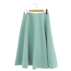  Queens Court QUEENS COURT circular simple flair skirt long 1 light green /HK #OS lady's 