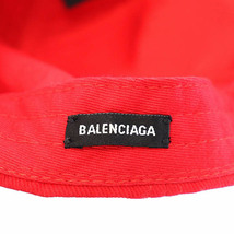 バレンシアガ BALENCIAGA TATTOO LOGO CAP タトゥー ロゴ 刺繍 キャップ 帽子 570102 L 59cm 赤 レッド ブランド古着ベクトル ☆AA★▲ 230_画像4