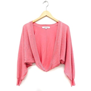  Pinky & Diane pin large PINKY&DIANNE knitted bolero cardigan short lame .38 pink /FT20 lady's 