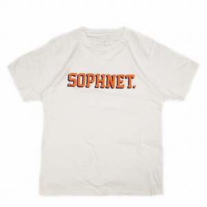 18SS ソフネット SOPHNET. LOGO TEE ロゴ プリント Tシャツ クルーネック 半袖 コットン トップス カットソー L 白 ホワイト SOPH-180113