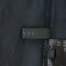 アナイ ANAYI フレアギャザースカート ひざ丈 38 黒 ブラック /DF ■OS レディース_画像4