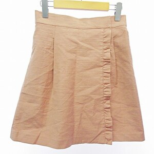  Jill Stuart JILL STUART юбка-трапеция LAP style наматывать способ колени длина оборка orange серия 2 0724 женский 