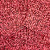 美品 21aw シュプリーム Melange Rib Knit Sweater Top メランジ リブニット セーター トップ スモール ボックスロゴ クルーネック XL 赤_画像5