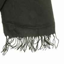 美品 アニオナ AGNONA パシュミナ pashmina ストール マフラー カシミヤ 100％ フリンジ ショール 黒 ブラック/2 レディース_画像5