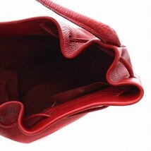 ヒロフ HIROFU ハンドバッグ 巾着 ワンショルダーバッグ レザー 赤 レッド /YM ■GY11 レディース_画像4