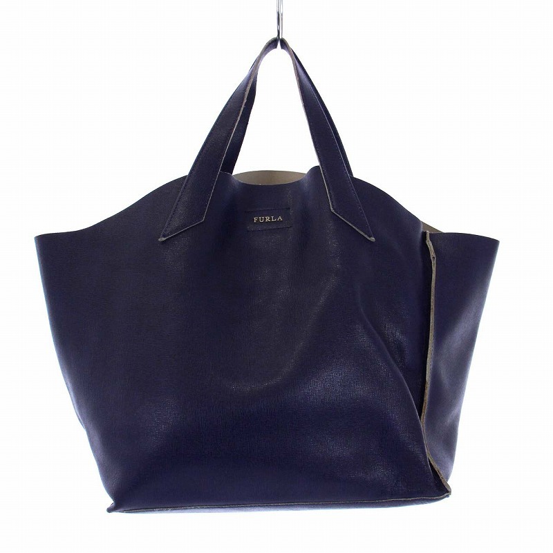 2023年最新】ヤフオク! -フルラ ハンドバッグ ネイビー レザー furlaの