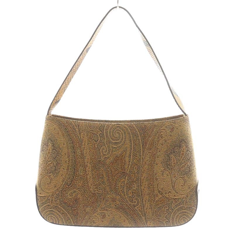 ETRO エトロ トートバッグ ハンドバッグ ペイズリー柄 ベージュ