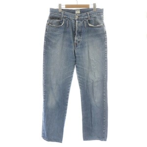 モスキーノジーンズ MOSCHINO JEANS デニムパンツ ジーンズ ボタンフライ USED加工 ダメージ加工 33 L 青 ブルー /NW12 ■GY09 メンズ