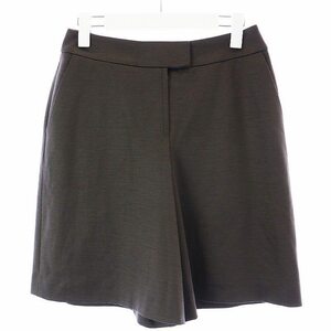  Leilian Leilian short pants shorts Zip fly wool 9 M tea Brown /UY24 #GY09 lady's 