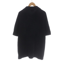 メティキュラスニットウェア meticulous knitwear 20SS ベロアシャツ 半袖 オープンカラー ナイロン L 黒 ブラック /SI37 メンズ_画像2