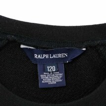 ラルフローレン RALPH LAUREN キッズ トレーナー スウェット プルオーバー プリント 半袖 120 黒 ブラック ■GY09 レディース_画像7