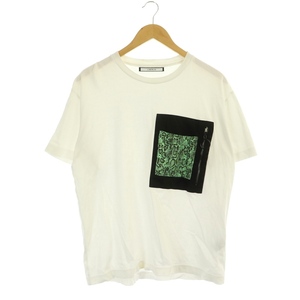 リベルム liberum パイソン柄ポケットTシャツ カットソー 半袖 2 白 黒 緑 /DF ■OS ■SH メンズ