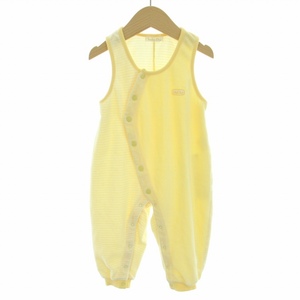  Baby Dior baby Dior rompers all-in-one no sleeve border Vintage 80 white white yellow yellow #GY09 Kids 