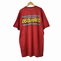 ディースクエアード DSQUARED2 Tシャツ クルーネック ポケット プリント XL 赤 レッド_画像2