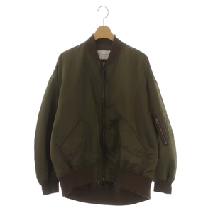  unused goods framework Framework 21AW nylon tsu il MA-1 blouson Zip up total lining 36 khaki green /CM #OS lady's 