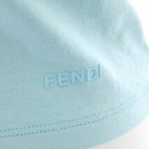 フェンディ FENDI Tシャツ カットソー Uネック ロゴ 半袖 I40 M 水色 ライトブルー /YI5 ■GY09 レディース_画像6