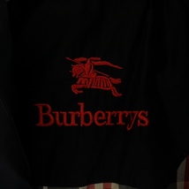 バーバリーズ Burberrys ヴィンテージ 中綿コート ロング フード スタンドカラー ジップアップ ロゴ 刺繍 ナイロン 9AR M 黒 レディース_画像5