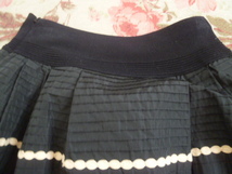 COTOO コトゥー　フレアースカート　黒ｘベージュ　36_画像3