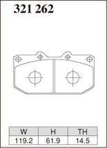 ディクセル ブレーキパッド ECタイプ フロント GTO Z15A 321262 DIXCEL 三菱_画像3