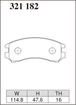 ディクセル ブレーキパッド ECタイプ フロント サニーRZ-1 HB12 321182 DIXCEL 日産_画像3