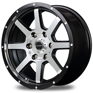 マルカ ホイール ロードマックス WF-8 トヨタ ハイエース/レジアスエース 200系 MID 【15×6.0J 6-139.7 INSET33 ブラック+R&DP】 4本