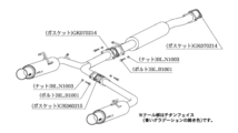 柿本改 マフラー レグ06&R スポーツマフラー 日産 スカイライン クーペ(2ドア) DBA-CKV36 N21382 カキモト_画像7