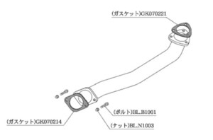 柿本改 マフラー フロントパイプ Standard スポーツマフラー 日産 ステージア E-WGNC34 NF343 カキモト