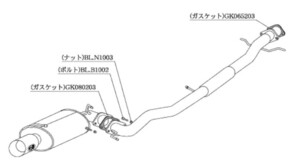 柿本改 マフラー カキモトR スポーツマフラー ミツビシ ランサーエボリューション II/III E-CE9A MS304 カキモト