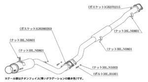 柿本改 マフラー レグ06&R スポーツマフラー ミツビシ ランサーエボリューション V/VI GF-CP9A M21306 カキモト